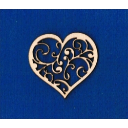 Serce ażurowe , ozdobne małe 5x5cm / SKLEJKA #3mm